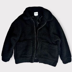 I Am Gia Pixie Fuzzy Faux Fur Oversized Teddy Jacket Coat